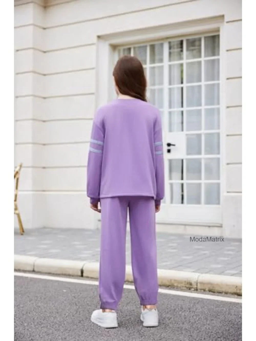 Girls 2-Piece Long Sleeve Sweatsuit Set with Pocket